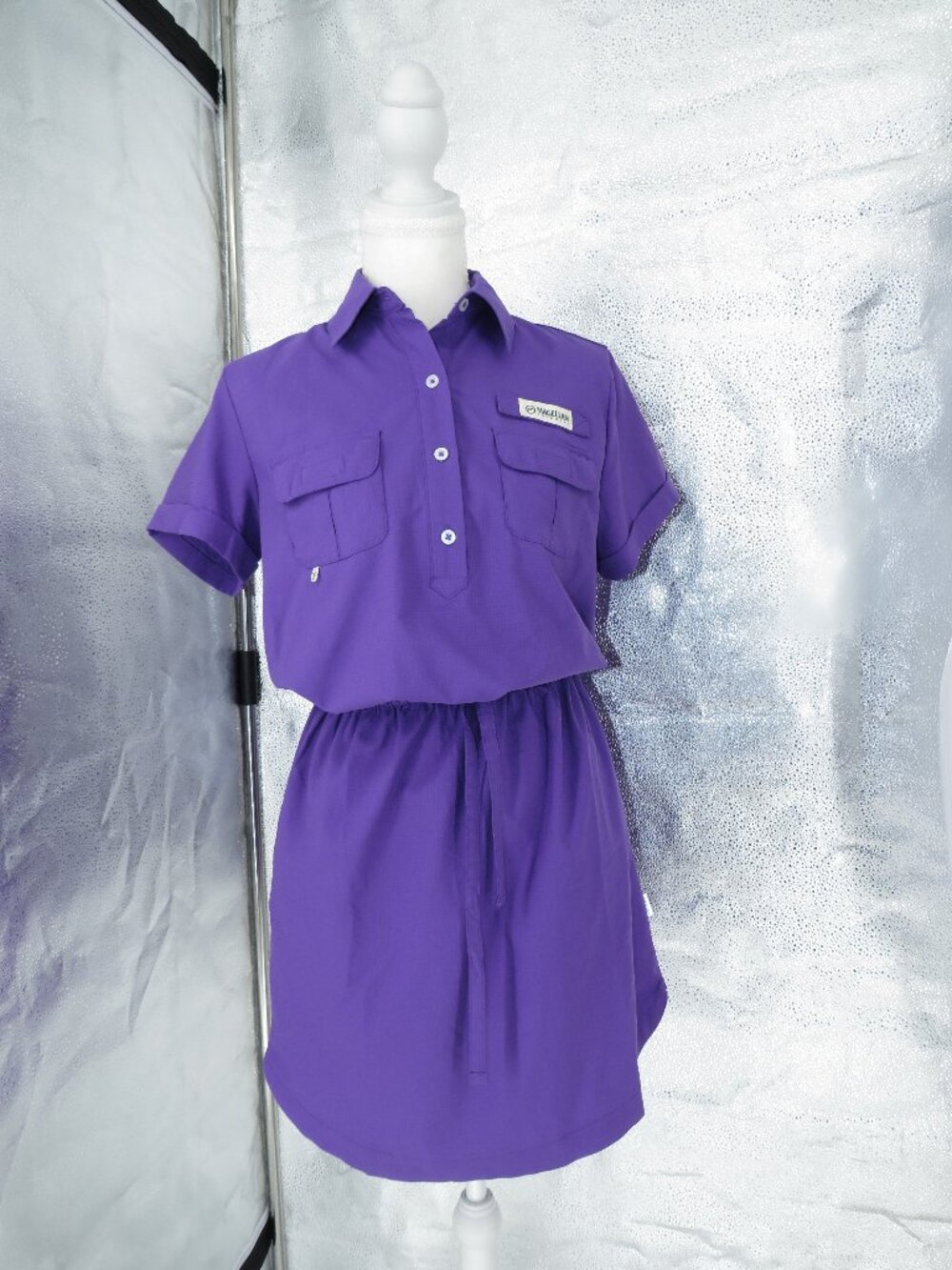 MAGELLAN OUTDOORS FISHING DRESS Purple Womens Small 19 Pit to Pit Utility Hiking
